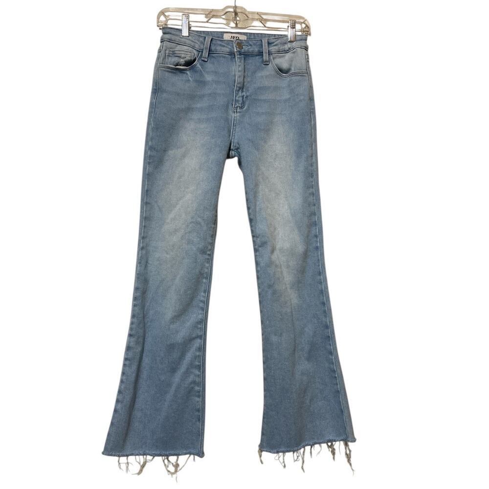 JBD Women's Blue Light Wash High‎ Waisted Casual Wide Leg Denim Jeans Size 27